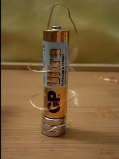 An electromagnet model from a STEM Goes Wild workshop